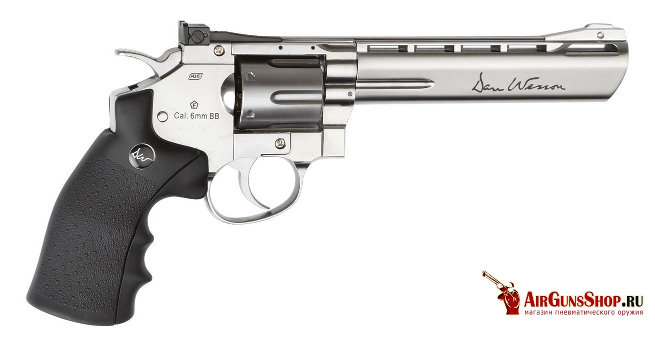 Револьвер ASG Dan Wesson 6 Silver CO2 цена и характеристики