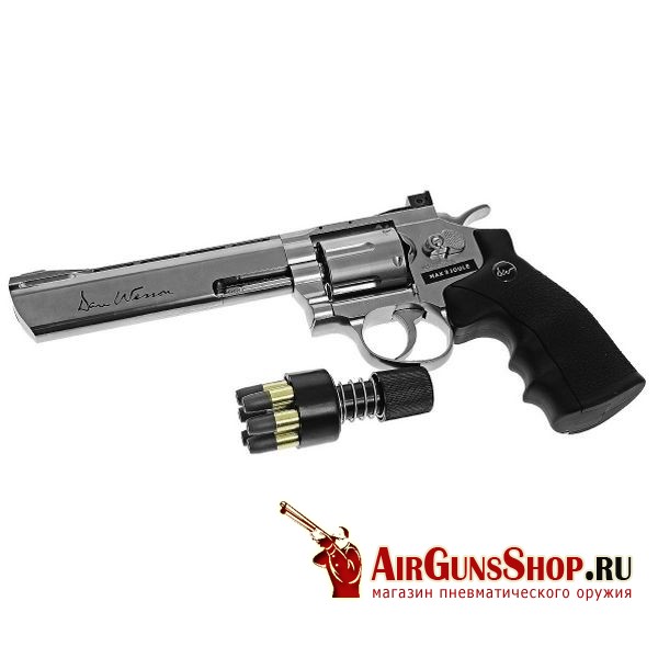 страйкбольный револьвер ASG Dan Wesson 6 Silver CO2