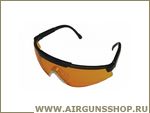 Очки стрелковые Sporty оранжевые (УФ-защита, класс оптики 1, незапотевающие, регулируемые дужки, сменные линзы)