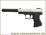 Пневматический пистолет Аникс Скиф А-3000 ЛБ (Anics - Skiff A-3000 LB) никелированная рама фото